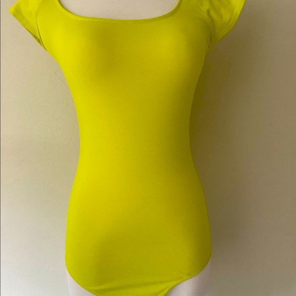 NWT Rag & Bone lime green Nadia bodysuit Sz XS - Picture 3 of 5